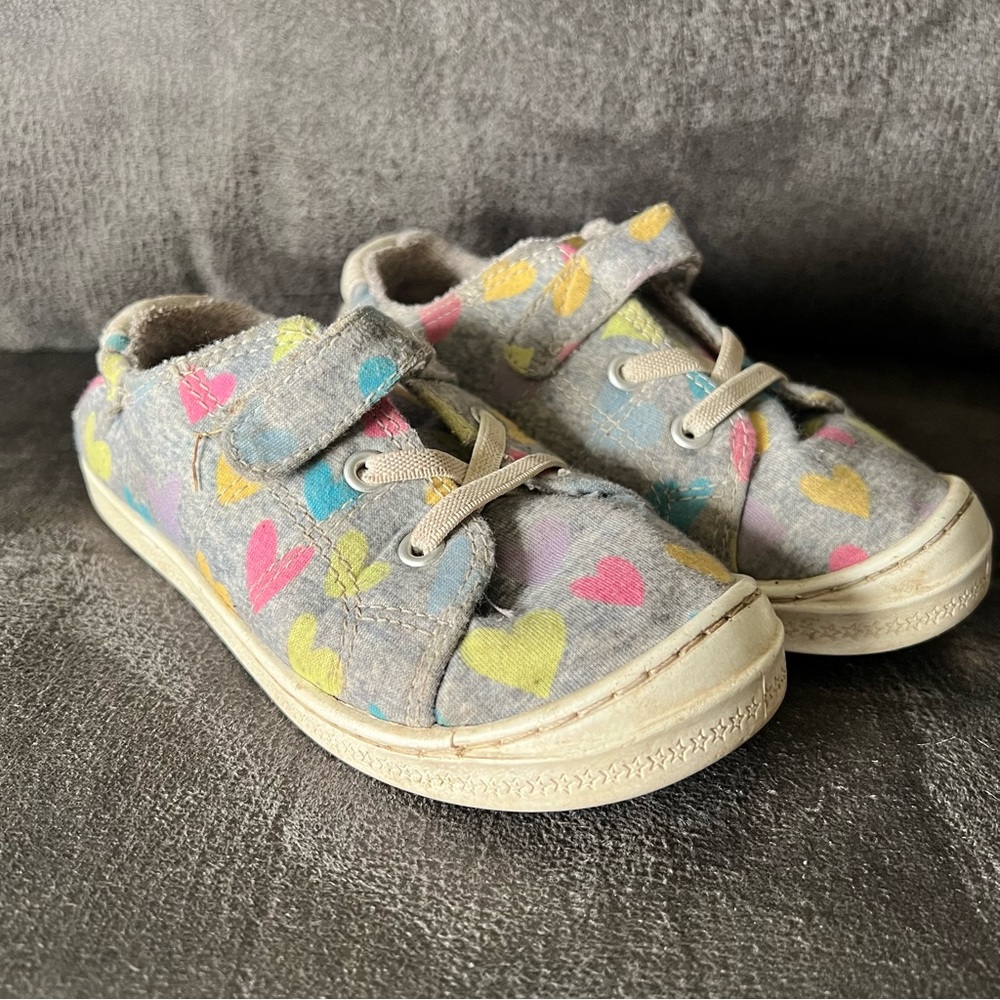 Colorful Heart Pattern Kids Shoes